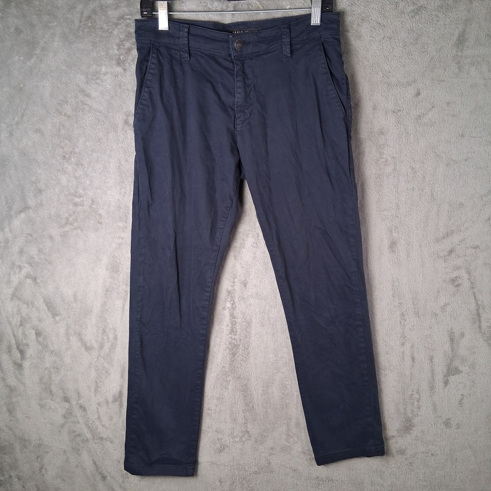Mavi Johnny 743 Slim Chino Pants Mens 29 Navy Blue Faded Cotton Stretch Trousers